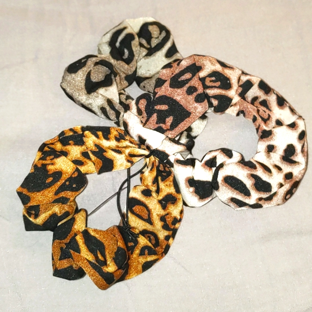 New Animal Print Scrunchie Multicolor Leopard 3pack